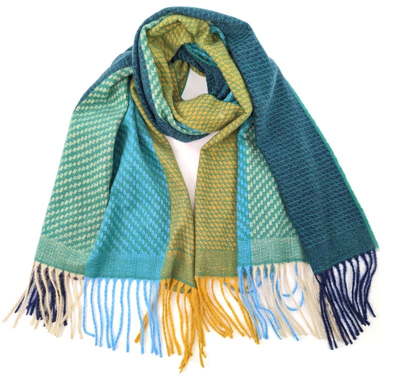 Large Pashmina Scarf - Forest Blues