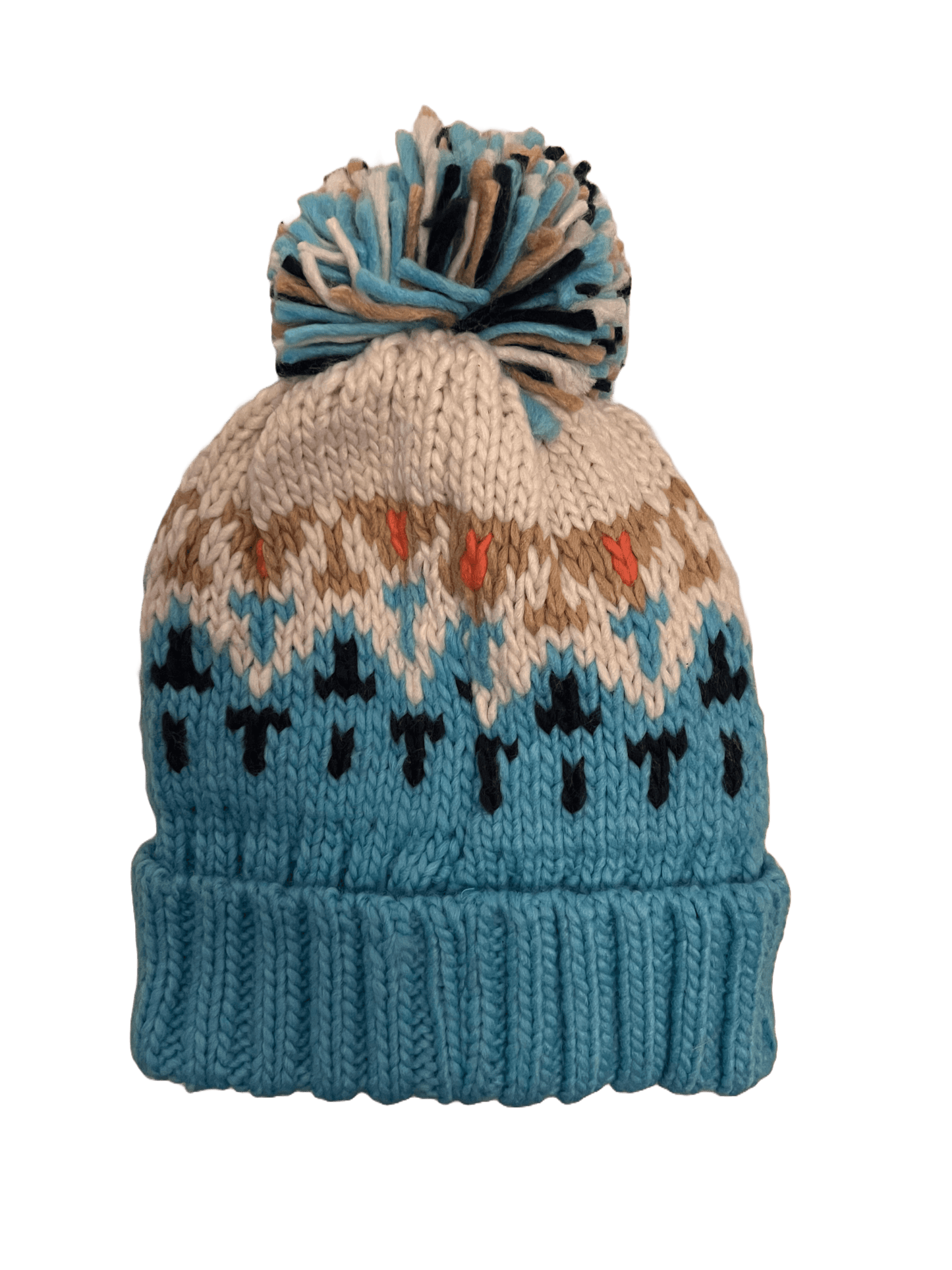 Turquoise Pompom Bobble Hat - Moxie and Swing