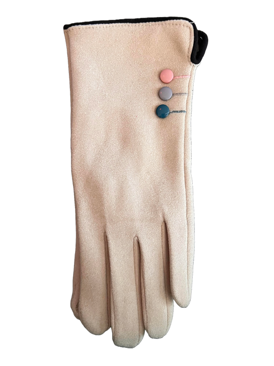 Vintage Style Gloves - Cream