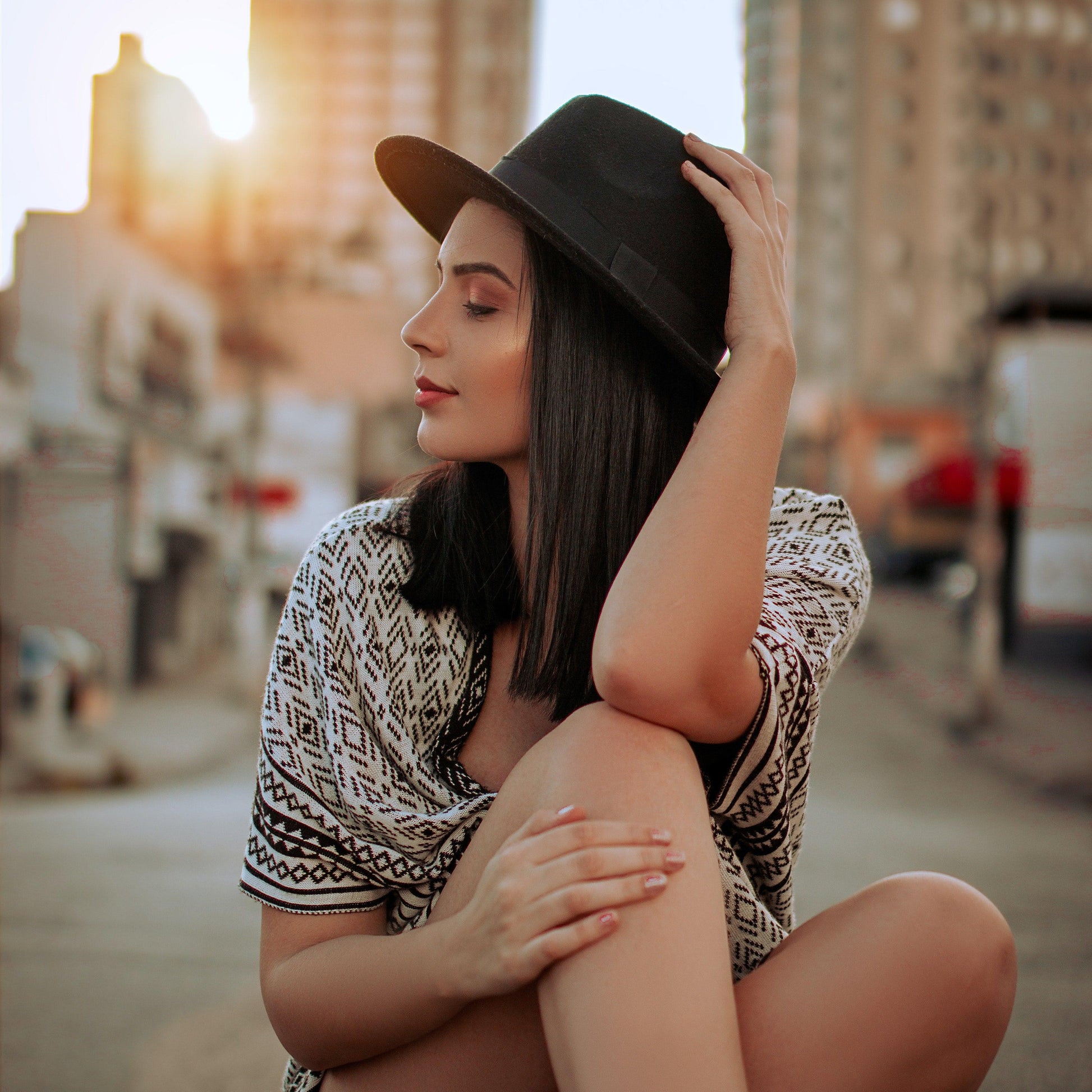 Women's Fedora Hat - Black - Moxie and Swing